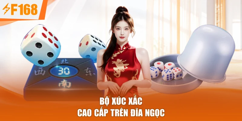 Bộ xúc xắc cao cấp trên đĩa ngọc