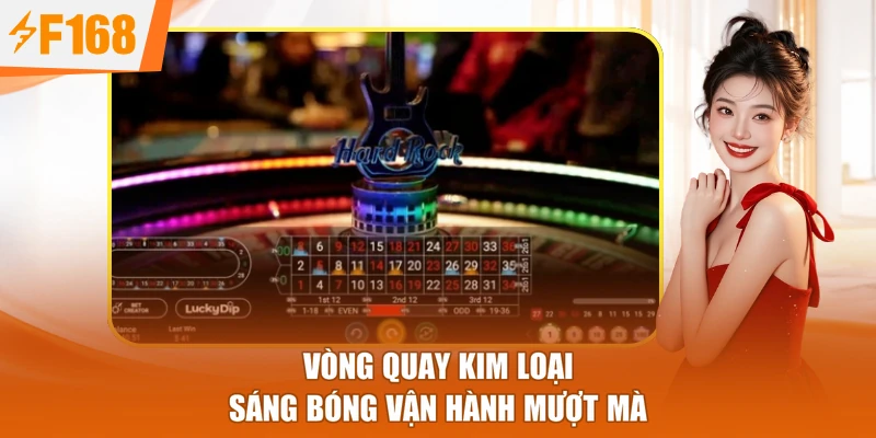 Vòng quay kim loại sáng bóng vận hành mượt mà